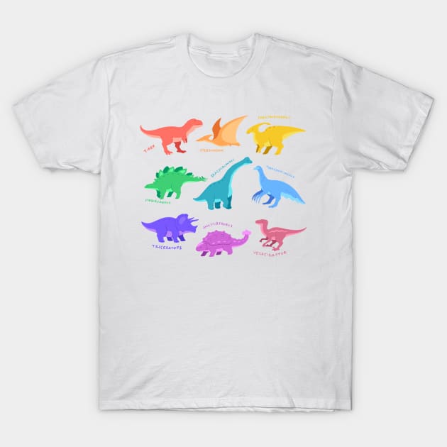 Cute Colorful Dinosaur Character for kids T-Shirt by BadAz Collectibles